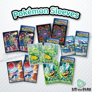 Pokemon TCG - Sleeves (1 แพ็ค 64 ซอง) ซองใส่การ์ดลายโปเกมอน ลิขสิทธิ์แท้ 100%