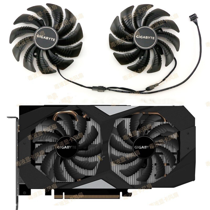 Gigabyte/gigabyte RX 5500xt 5600xt WINDFORCE OC กราฟิกการ์ดพัดลมระบายความร้อนควบคุมอุณหภูมิ