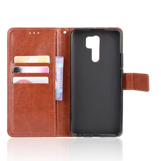 สําหรับ Redmi 9 กรณีพลิกกระเป ๋ าสตางค ์ หนัง PU ปกหลัง Xiaomi Redmi 9 Redmi9 เคสโทรศัพท ์