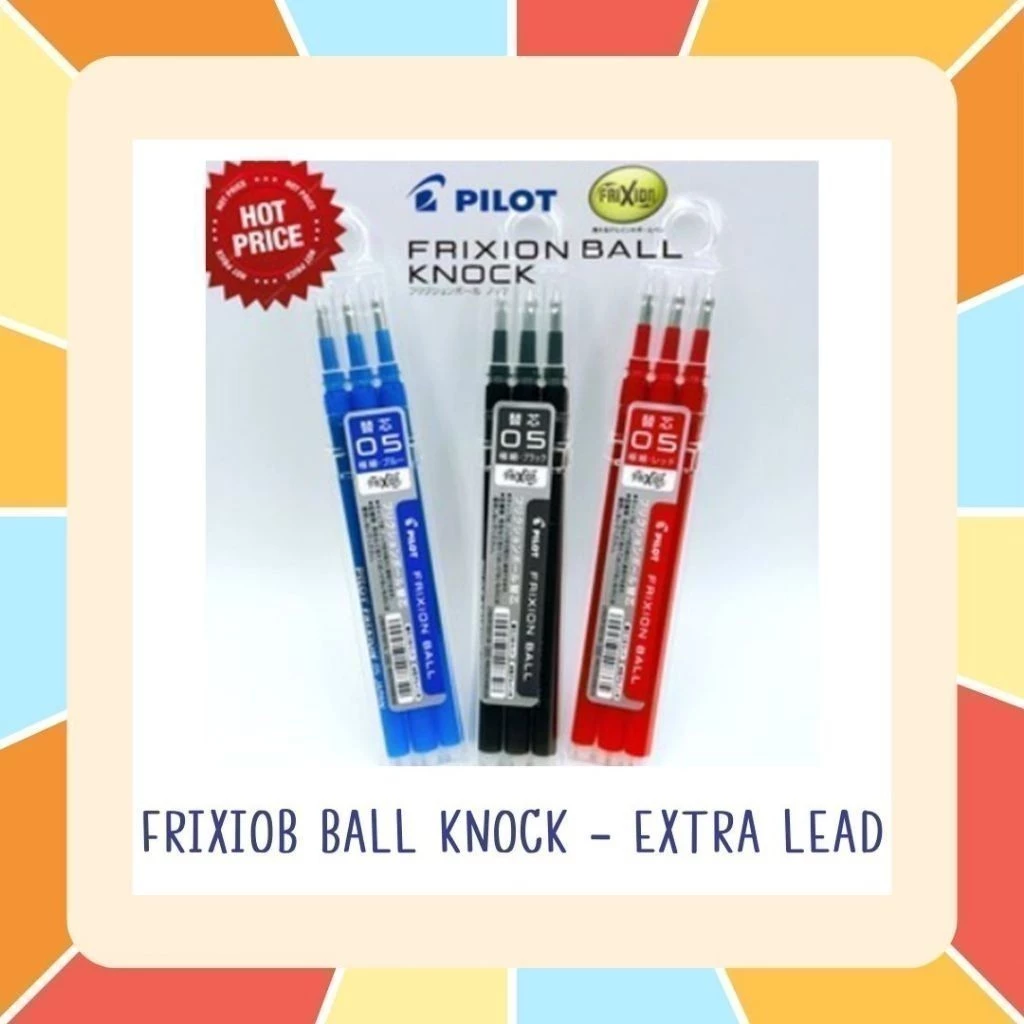 Pilot ไส้ปากกาลบได้ Refill สำหรับ Pilot Frixion Knock ขนาด 0.4 และ 0.5 ปากกาลบได้ ปากกาลบได้ ยอดขายอันดับ 1 ใน ญี่ปุ่น