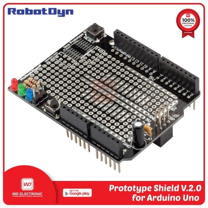 DC99 ROBOTDYN PROTOTYPE SHIELD v2.0 ARDUINO UNO PROTO BOARD UNO