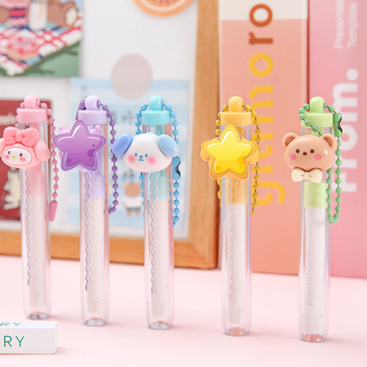 S86 ยางลบ ยางลบแบบหมุนเก็บได้ ดีไซน์น่ารักลายการ์ตูน พร้อมส่ง