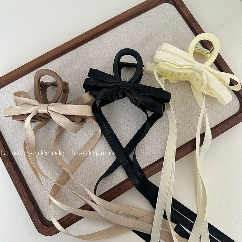 ผ้า Bowknot Long Ribbon Cross Clamp