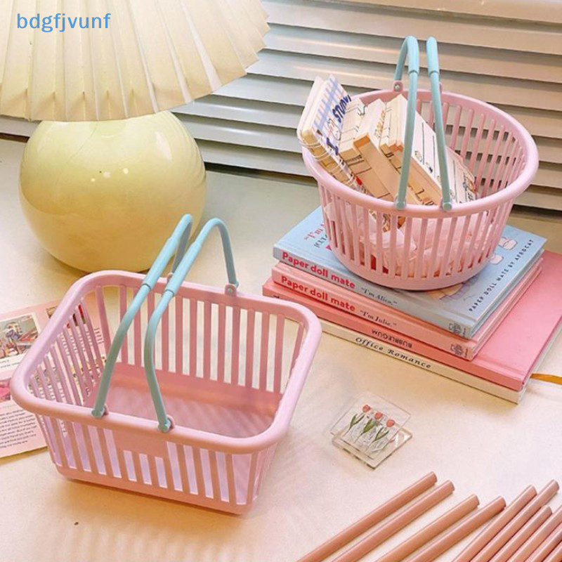 Bdgf ห้องครัวตะกร้า Hollow แบบพกพา Bath ตะกร้าเดสก์ท็อปตะกร้าผลไม้ของเล่นเด็กขนมขบเคี้ยวพลาสติก TH
