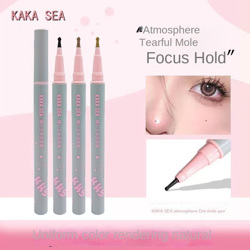Kaka sea Tear Mole เครื่องมือที่มีประโยชน์ Dot Mole ปากกากันน้ํา Sweatproof ติดทนนาน Anti-Smudge ดัดแปลง Eye มุมสามเณร Dot Mole