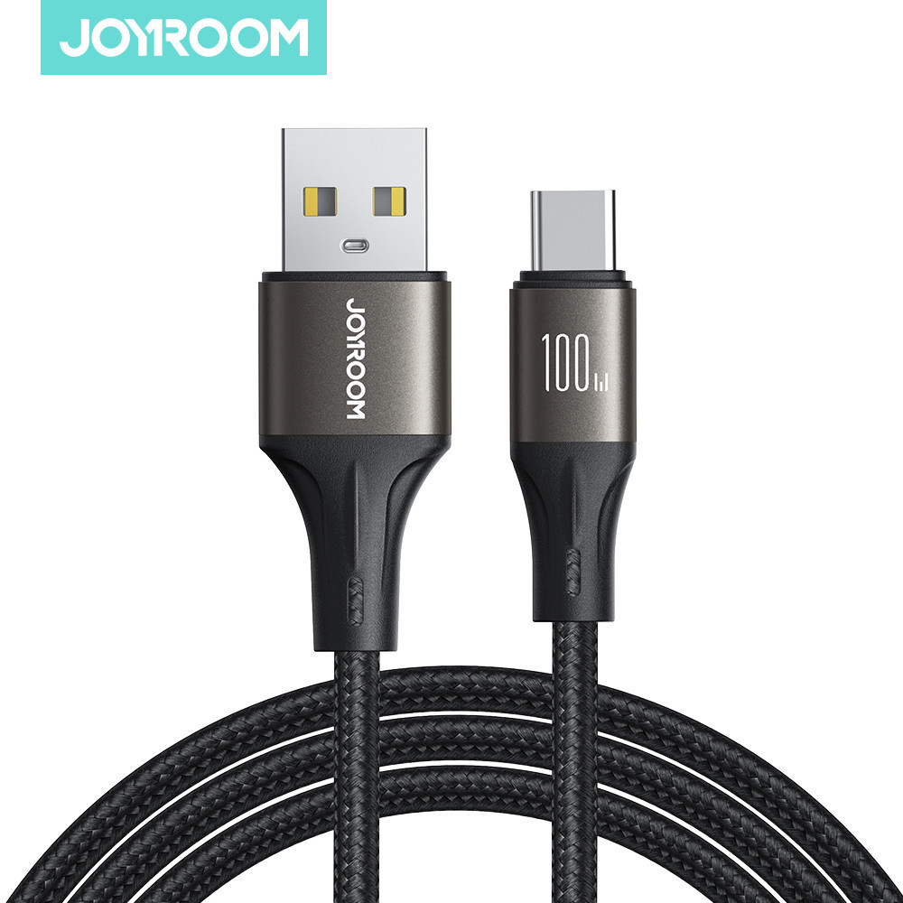 Joyroom รุ่น JR-SA25-AC6 สายชาร์จ 100W ชาร์จเร็ว สายแบบถัก สาย 1.2ม. สีดำ
