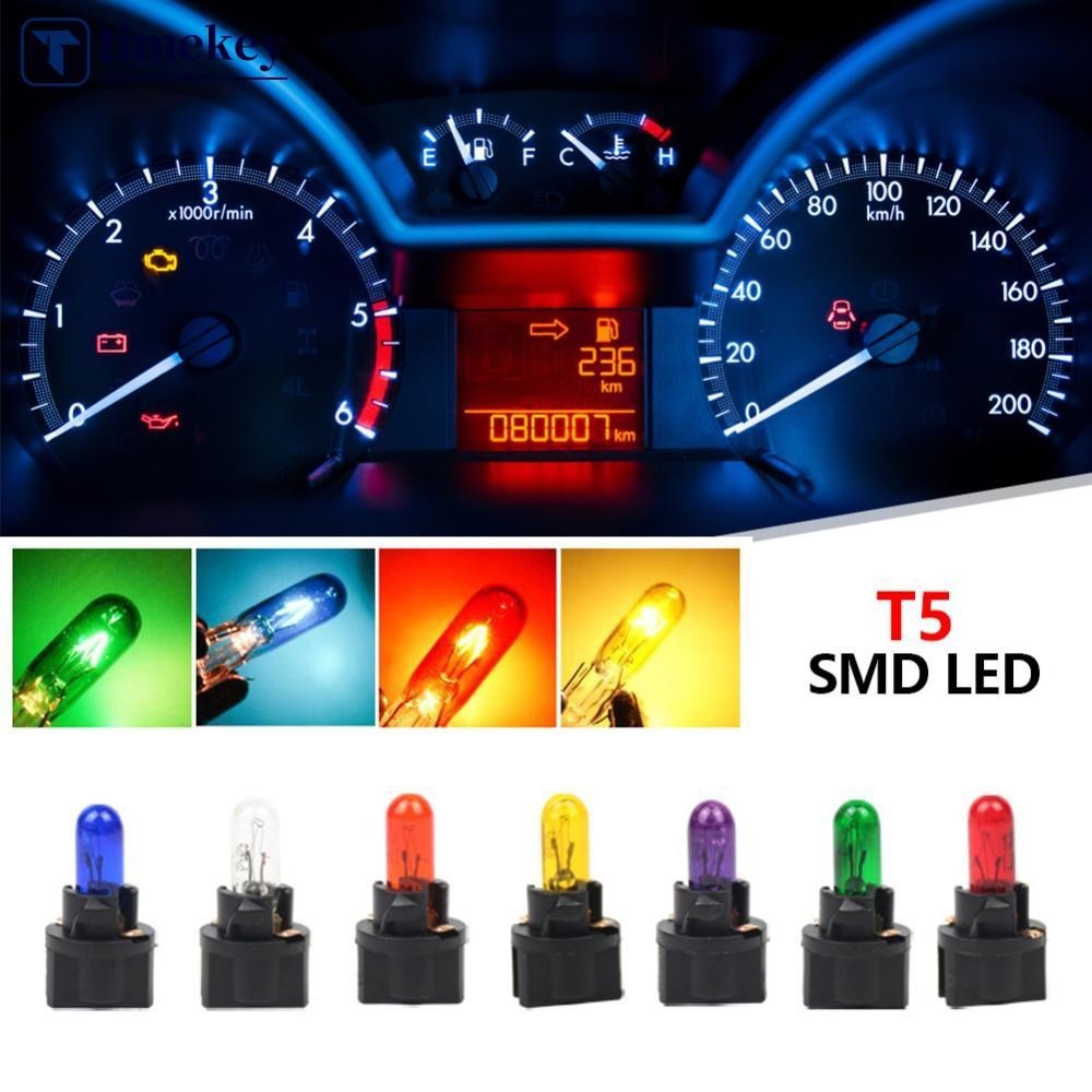 Timekey 10 ชิ้น T5 12 V 1.2 W SMD LED รถรถยนต์ Light-emitting Diode Instrument Gauge Dashboard หลอดไ