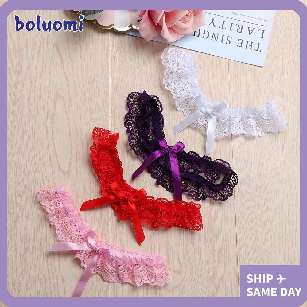 Bolumi ขา Garter เข็มขัดผู้หญิงชุดชั้นในแต่งงานเจ้าสาว Bowknot