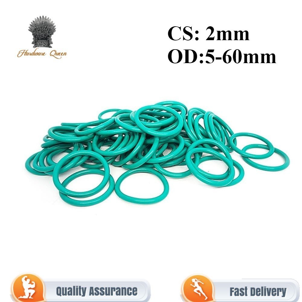 [QA2] แหวนปิดผนึกฟลูออรีน O-Ring แหวนปิดผนึกทนอุณหภูมิสูง OD: 5-60 มม. * CS: 2 มม. สินค้าของแท้ Universal ขนาดที่แตกต่างกัน