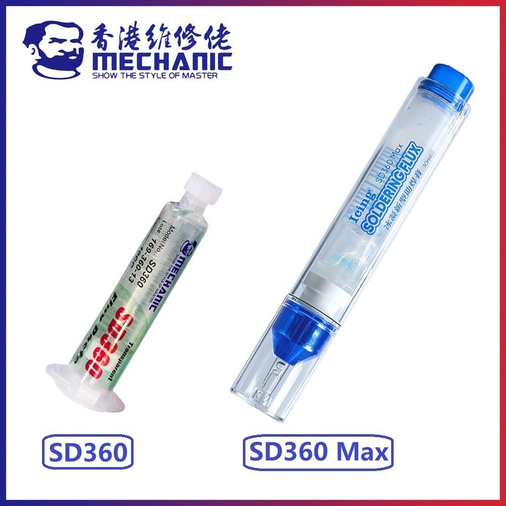 ช่างไอซิ่ง SD360 Max 10cc No-Clean โปร่งใส Solder Paste เชื่อมขั้นสูงน้ํามัน Flux สําหรับ PCB SM