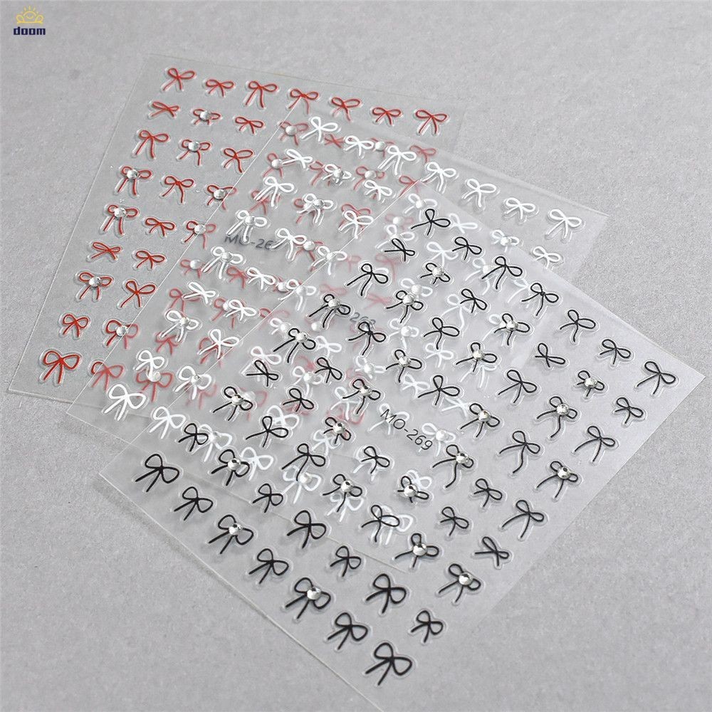 สติกเกอร์ โบว์เพชรคริสตัล สติกเกอร์ติดเล็บ 5D Rhinestones สติ๊กเกอร์เล็บ 【doom】