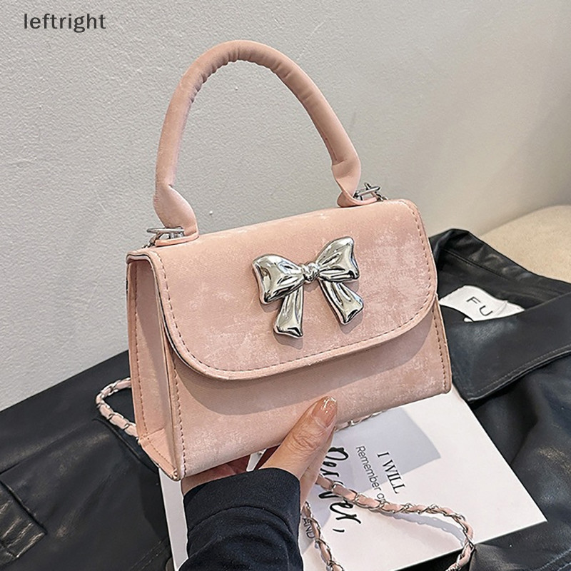Y2K Chain Small Square Bag กระเป๋าสะพายแฟชั่นกระเป๋าสะพายข้างอเนกประสงค์ GHT