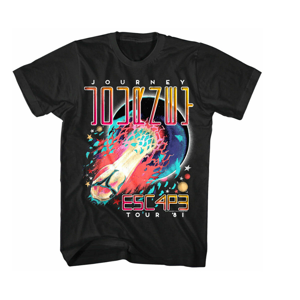 Journey Escape Mens T เสื้อ, เสื้อสําหรับพัดลมดนตรี