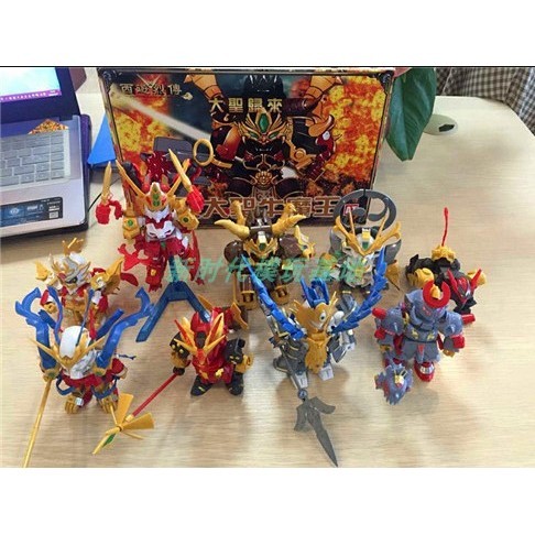 Ins Journey to the West Lie Chuan รุ่น Q ประกอบ Son Goku หมูแก๊ง Hyena Yang Yutai Platinum Star สีแดงเด็ก Nezha Li Jing
