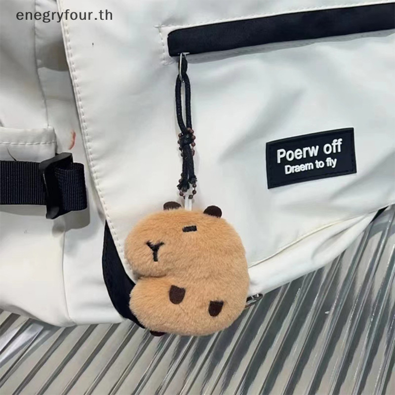 ของขวัญและของเล่น Creative Soft ตุ๊กตาสัตว์ Capybara ตุ๊กตา Plush Star Squeak ของเล่นการ์ตูนกระเป๋าจี้ Key Chain กระเป๋าเป้สะพายหลังกระเป๋ารถ Key Ring .