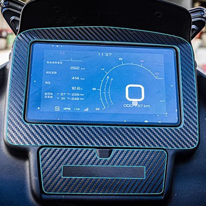 Zontes 350E อุปกรณ์เสริม Shengshi 350E ดัดแปลงสติกเกอร์คาร์บอนไฟเบอร์ Anti-Slip Anti-Scratch ฟิล์มป้องกันสติกเกอร์ Decals เหยียบท่อไอเสียสติกเกอร์ - รูปที่ 2