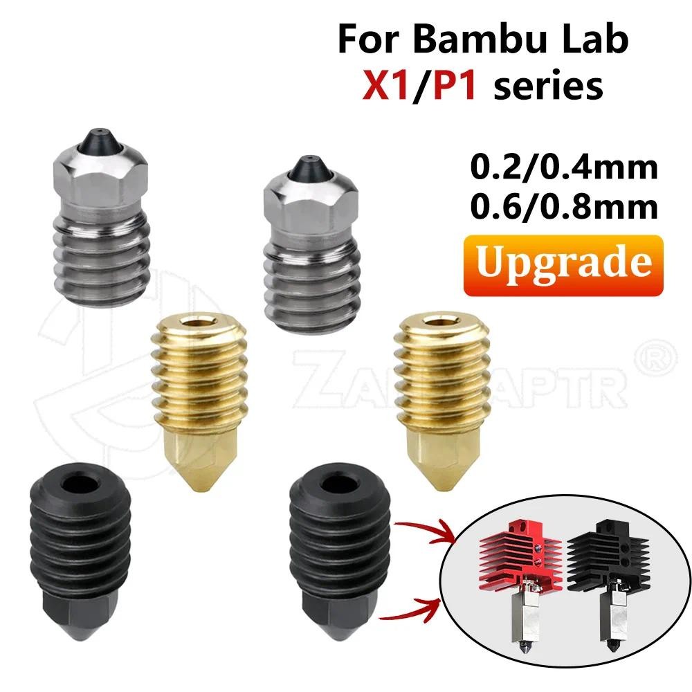 สําหรับbambu Lab X1/P1 seriesทองเหลืองเหล็กชุบแข็งBilimonเหล็กชุบแข็งหัวฉีดHigh FlowหัวฉีดสําหรับBambu Lab Hotend