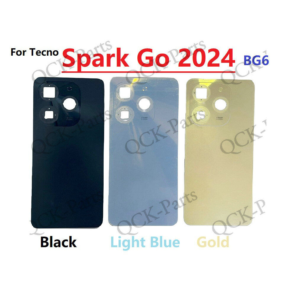 ฝาหลังแบตเตอรี่สําหรับ Tecno Spark GO 2024 BG6 ด้านหลังประตูด้านหลังกรณีอะไหล่