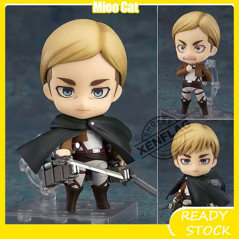 การโจมตี Nendoroid บนไททัน #775 Erwin Smith Action Figure Pvc Collection ของขวัญของเล่นสําหรับแฟนๆเด