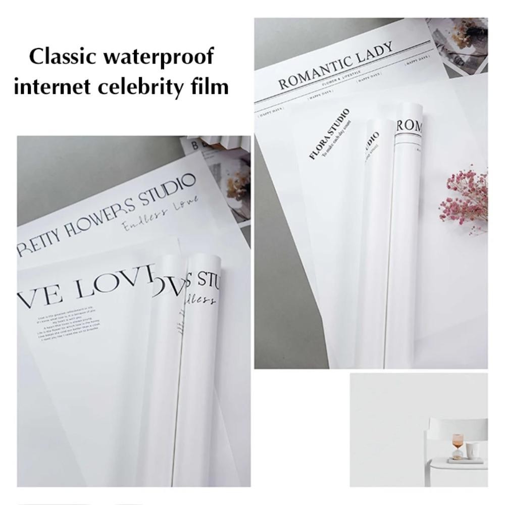 คาอุส‌ กระดาษห่อดอกไม้20ชิ้น,ตัวอักษรภาษาอังกฤษสไตล์เรียบง่ายของขวัญบรรจุภัณฑ์,คลาสสิกกันน้ําสีขาว ทําเอง ช่อดอกไม้กระดาษวันหยุด - รูปที่ 5