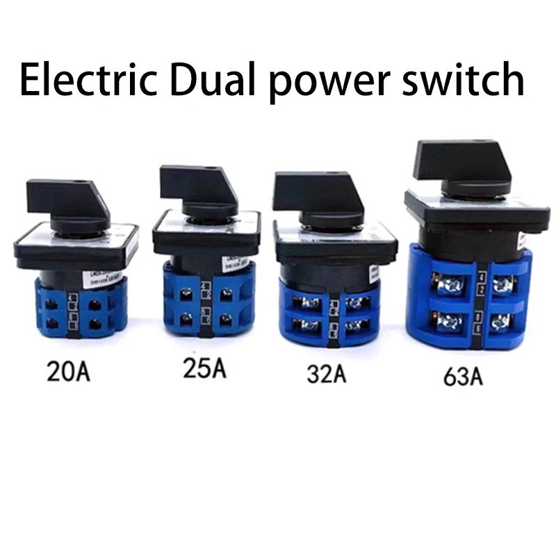ไฟฟ้า LW26-20 สวิตช์ไฟคู่ LW28 LW26 universal transfer สวิทช์ 25 32 63A 20A LW28-20 Rotary Cam Chang