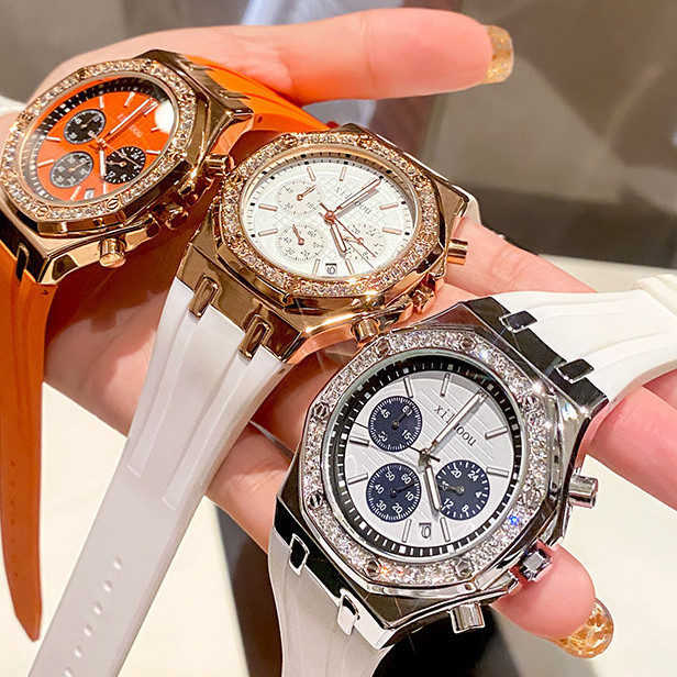 A ap Royal Oak นาฬิกาหญิงฤดูร้อน High-End Texture Richard ผู้หญิงผู้หญิงเยอรมันควอตซ์ผู้ชายหรูหรา Ni