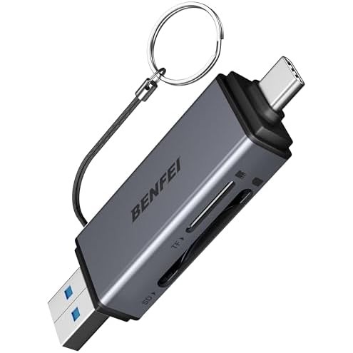 【Direct from Japan】เครื่องอ่านการ์ด Benfei SD, USB-C ถึง SD Micro Micro SD/TF การ์ดหน่วยความจำการ์ดอ