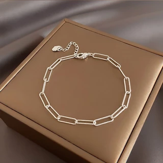 สร้อย กำไลข้อมือ สีเงิน เครื่องประดับสไตล์เกาหลี พร้อมส่ง