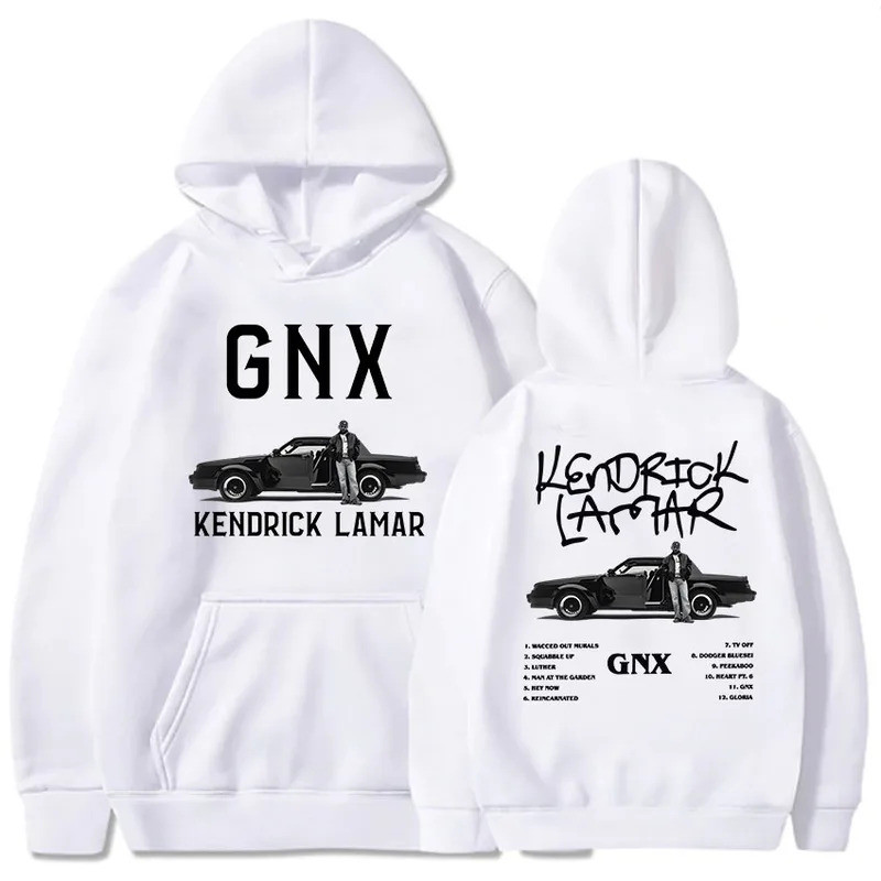 Gnx อัลบั้ม 2024 พิมพ์ Hoodies Kendrick Lamar Rapper Rock สไตล์เสื้อ Unisex Streetwear แขนยาว Hooded