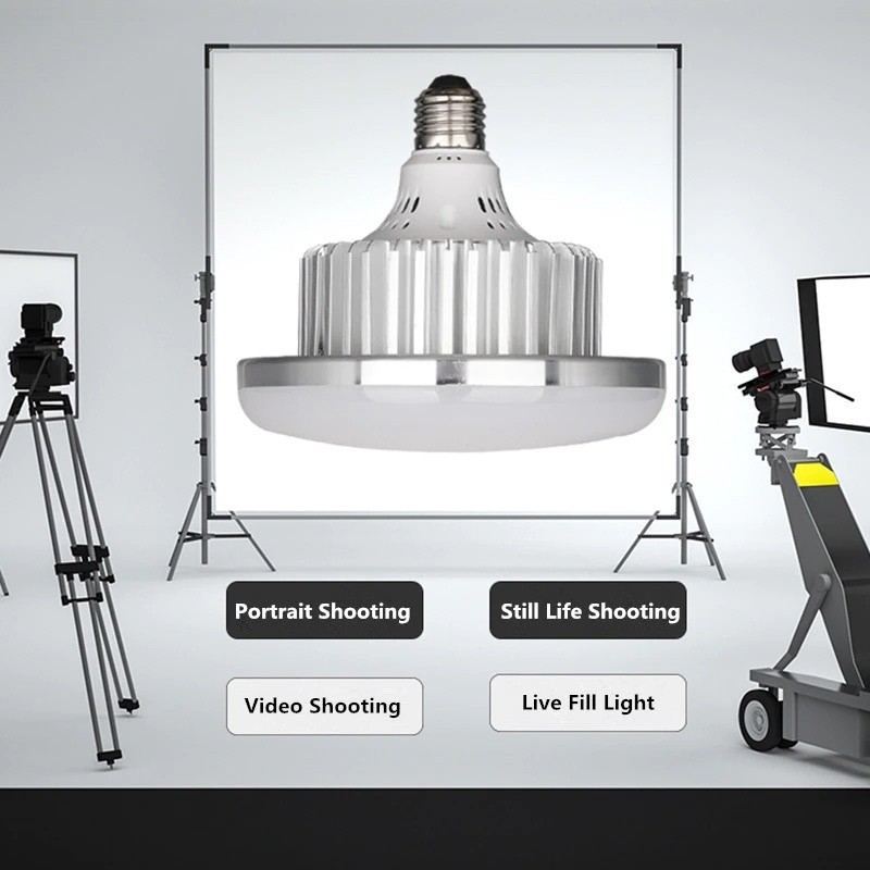 300W LED Bulb Softbox Studio camera light stand Photography Lighting ไฟสตูดิโอ ไฟไลฟ์สด ไฟถ่ายรูป ไฟต่อเนื่อง ไฟled
