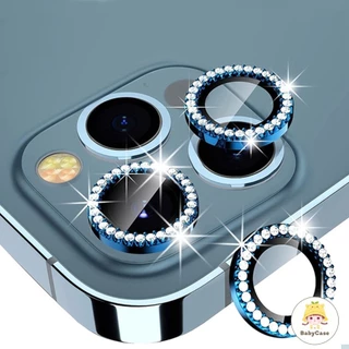 แฟชั่นเพชรเพชรต่อต้านรอยขีดข่วนเลนส์ฟิล์มอารมณ์ iPhone 13 11 16 12 15 14 Pro Max 14 15 Plus 16 Plus 13 MINI 12 MINI