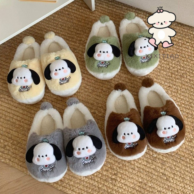 ฉี่ รองเท้าแตะผ้าฝ้ายการ์ตูนน่ารักบ้านในร่ม อ่อนนุ่ม เพียงผู้เดียว ผู้ชายผู้หญิง - รูปที่ 3