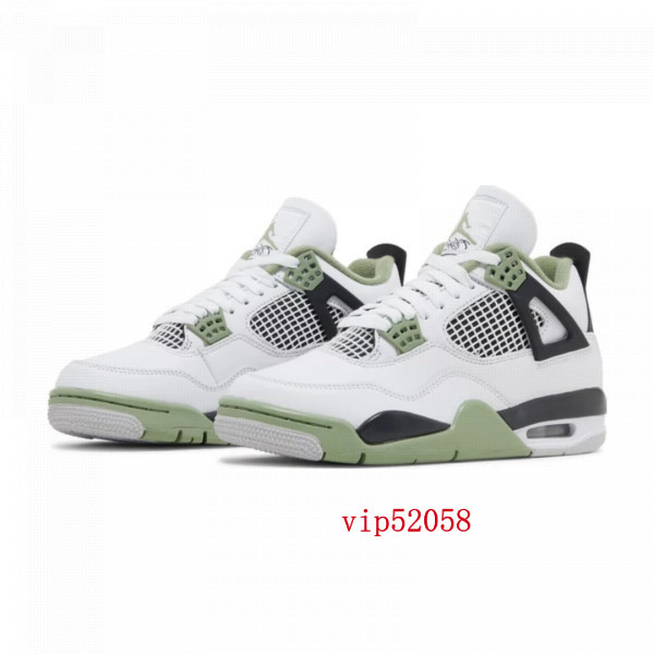 A/J 4 Retro < Seafood} AQ9129-103 ผู้ชายผู้หญิงรองเท้าสบายๆกีฬารองเท้า