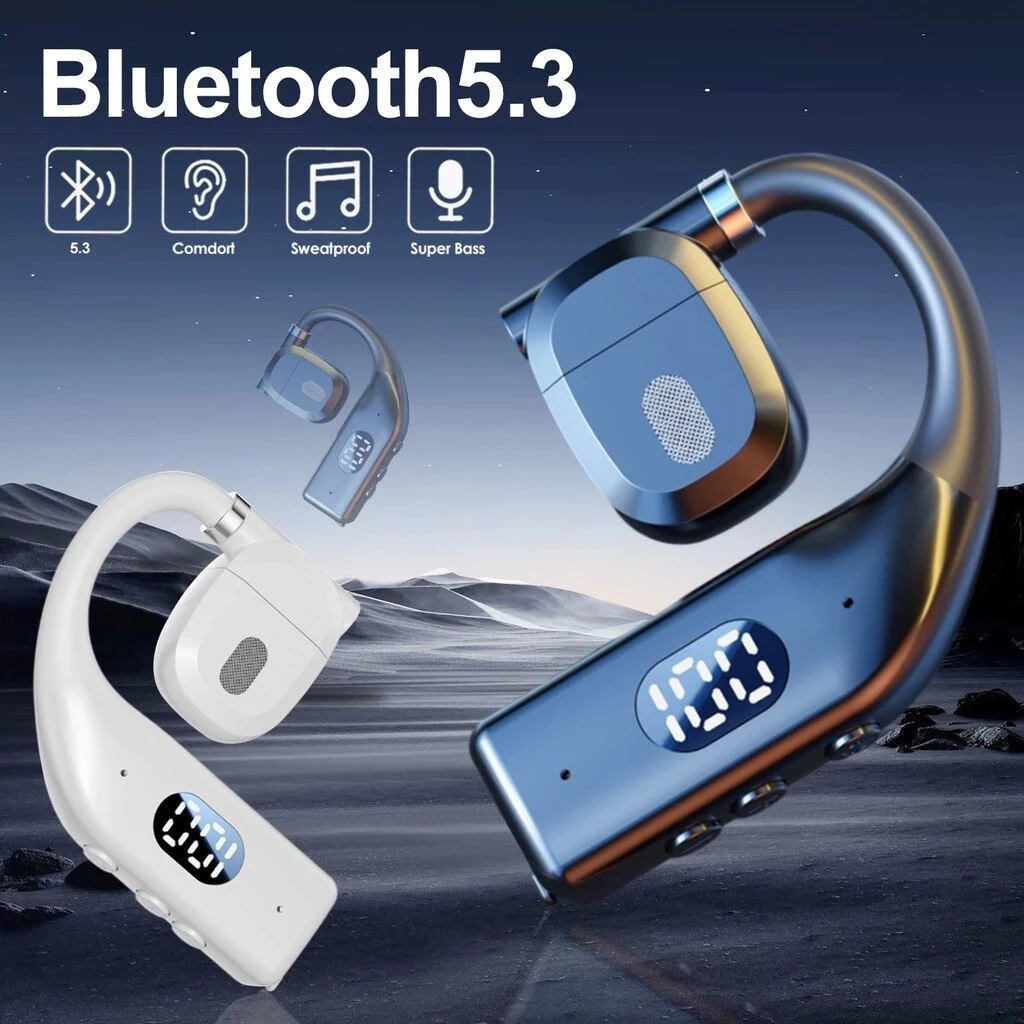 Y8หูฟังไร้สายเดี่ยว Air Conduction OWS หูฟัง HiFi Ear-Hook เพลงกีฬาเสียงรบกวน Cancel ชุดหูฟังสําหรับสมาร์ทโฟนทุกรุ่น
