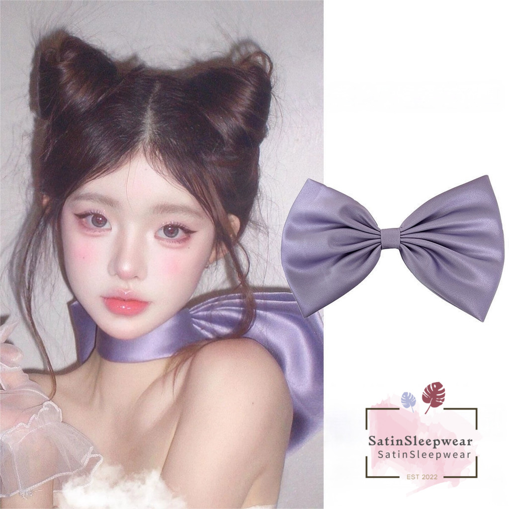 SatinSleepwear💜💜ปลอกคอใหม่สำหรับผู้หญิง สร้อยคอโบว์🎀🎀 แมวทอมสไตล์เดียวกัน วัสดุดี จัดส่งจากประเทศไทย.