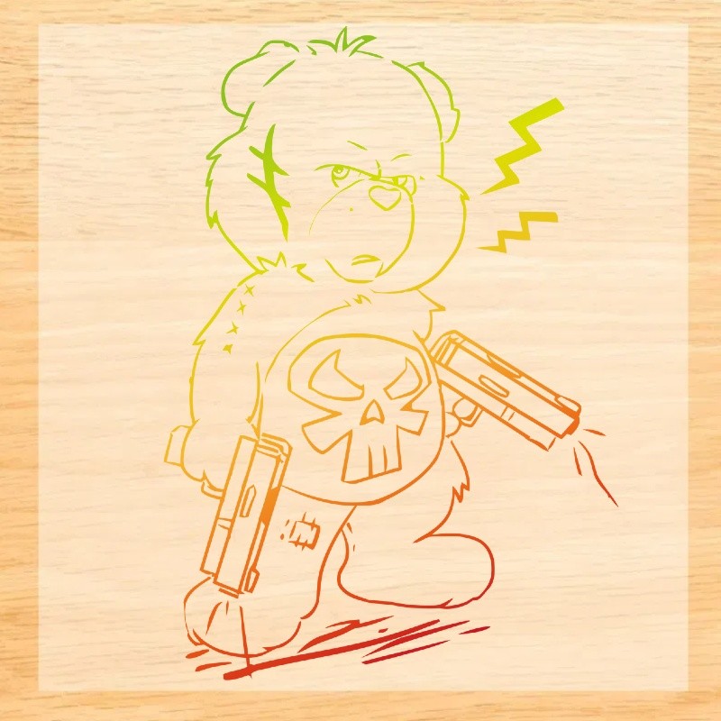 สติกเกอร์พิมพ์หมีน่ารักการถ่ายเทความร้อนสติกเกอร์นําไฟฟ้าความร้อนสติกเกอร์ล้างทําความสะอาดได้ตกแต่งเสื้อยืดและกระเป๋า - รูปที่ 6