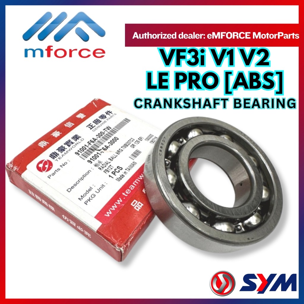 SYM VF3i VF3 V1 V2 LE ABS CRANK SHAFT BEARING 6207 C3 Radial Ball Brg. Csb207C3 91001-F6A-3000 SYM