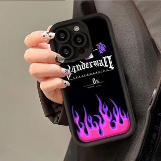 COD เคสไอโฟน 13 ภาพเปลวไฟสีม่วง Case for IPhone 13 12 6 7 8 Plus 14 15 16 Pro X XR XS XSMAX PROMAX SE2020 ส่งจากไทย