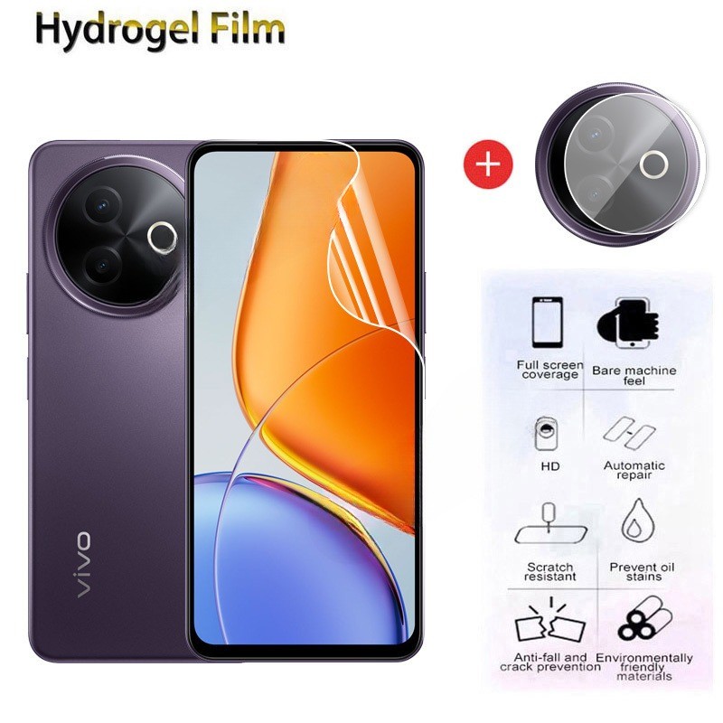 Hydrogel ด้านหน้า + ชุดป้องกันกล้องสําหรับ vivo T4x T3X T3 T2x T2 T1x T1 Ultra Pro Lite อินเดีย Snap