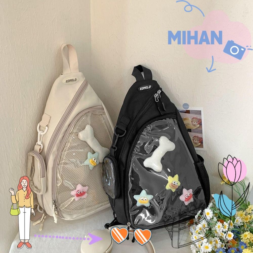 Mh Simple Ita Bag,กระเป๋าสะพายวินเทจช้อปปิ้งใส,กระเป๋าสะพายซิปแฟชั่นY2k