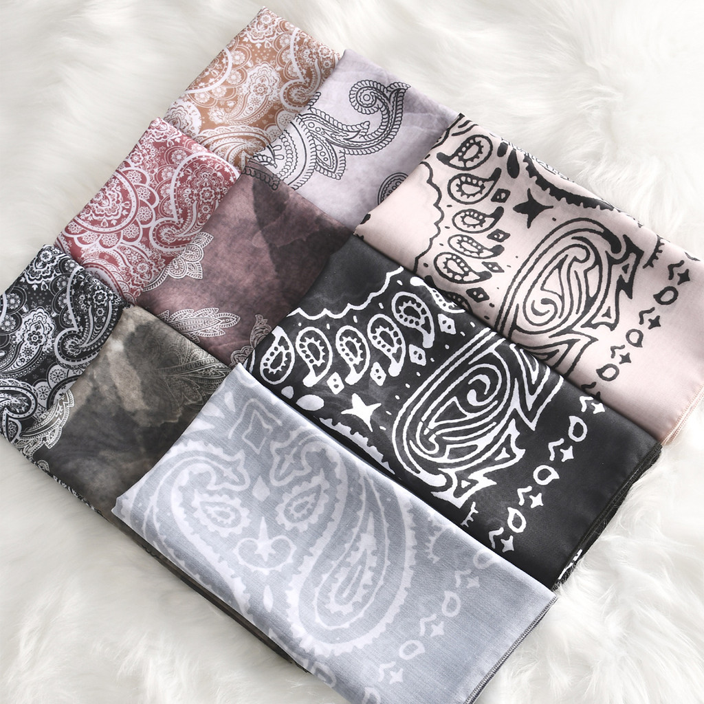 Laven 110*110 ซม.สแควร์ Voile Bawal ดอกไม้พิมพ์ Hijab ผ้าคลุมไหล่เหนียวผ้าพันคอมุสลิมสแควร์ Bawal - ภาพย่อย 3