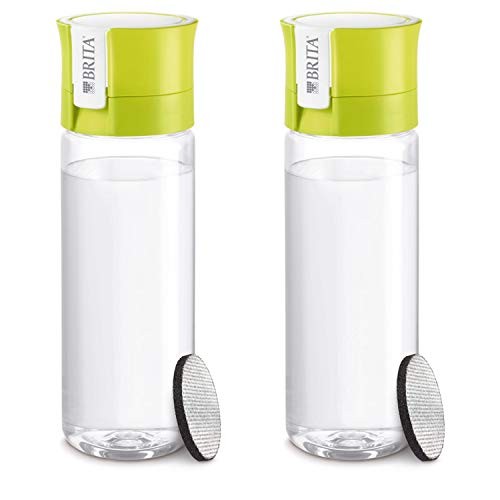 Brita Water Purifier Water Bottle Portable Bottle Type 2-Piece Set 600ml Lime Microdisk Filter [Offi