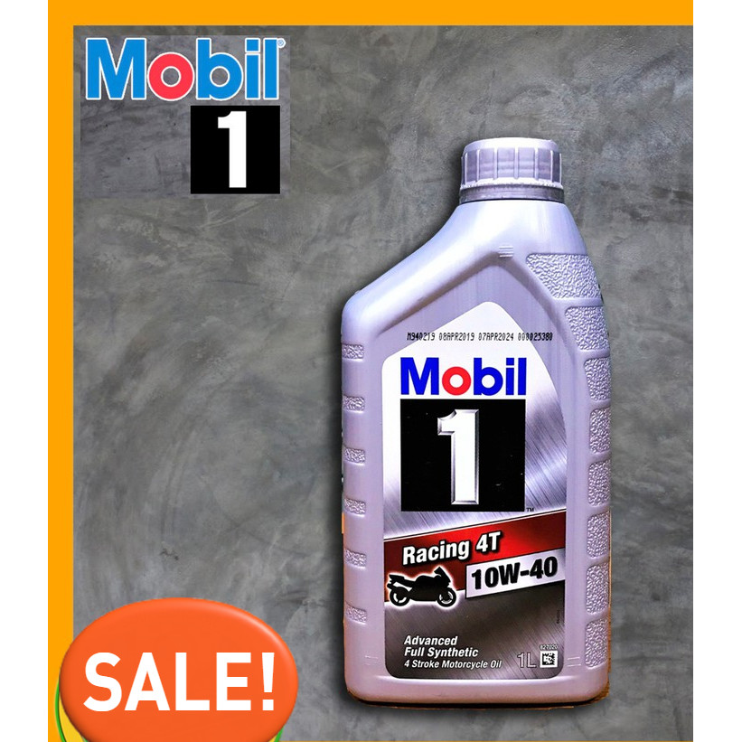 น้ำมันเครื่อง Mobil 1 Racing 4T 10W-40 , 15W-50 (1L) JASO MA2
