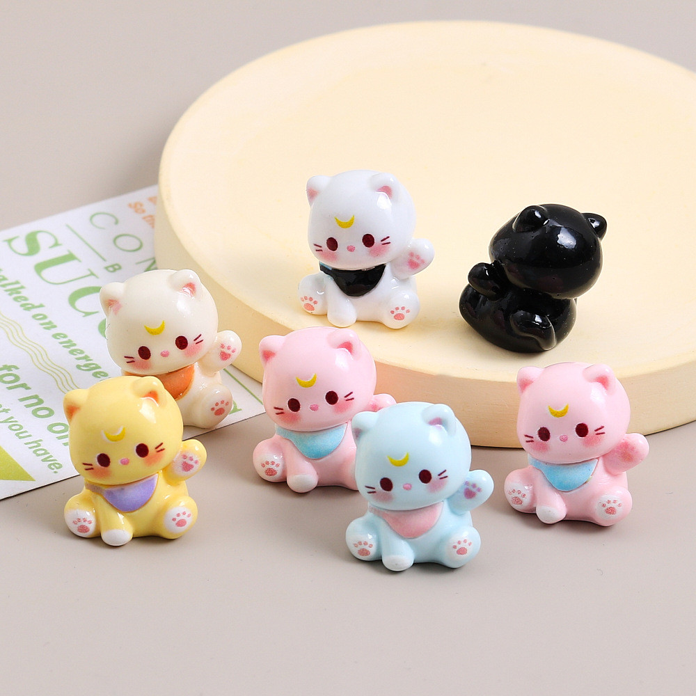 แมวโบกน่ารัก 3D อุปกรณ์เสริมผม DIY กาวครีม แม่เหล็กติดตู้เย็น วัสดุตกแต่งขายส่ง - รูปที่ 2