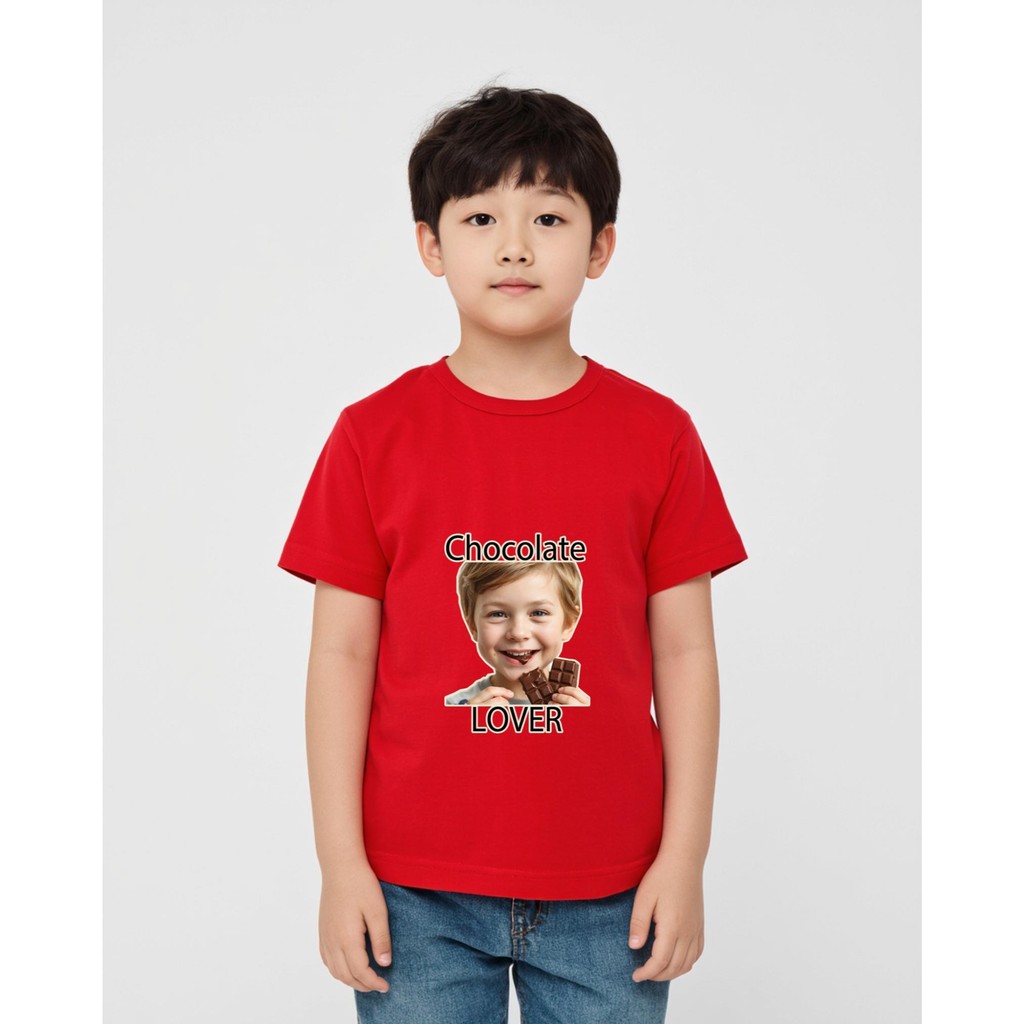 เสื้อยืดเด็กผู้ชาย ลาย Chocolate Lover สุดน่ารัก | รหัส KD01