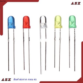 ใน กทม (10ชิ้น) LED กลม ขนาด 3mm 5mm UV IR ขาว ฟ้า เขียว เหลือง แดง ส้ม White Blue Green Yellow Red Orange ไดโอดเปล่งแสง