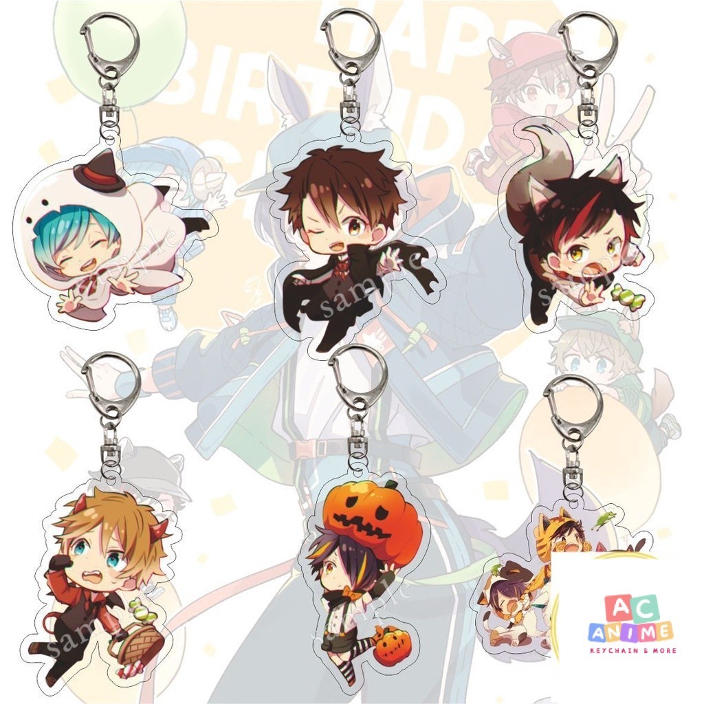 น่ารักรุ่น Q Ensemble Stars Morisawa Chiaki Sengoku Shinobu Nagumo Tetora Shinkai Kanata พวงกุญแจ