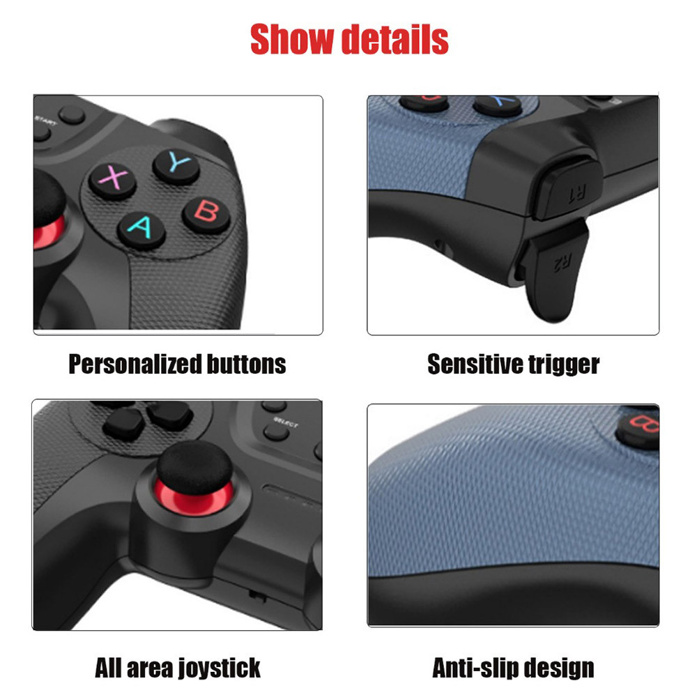 จอยเกมไร้สายบลูทูธ จอยเกมส์มือถือ PC USB จอยสติ๊กเกม คอมพิวเตอร์ 3D จอยเกมไร้สายเชื่อมต่อกับบลูทูธ