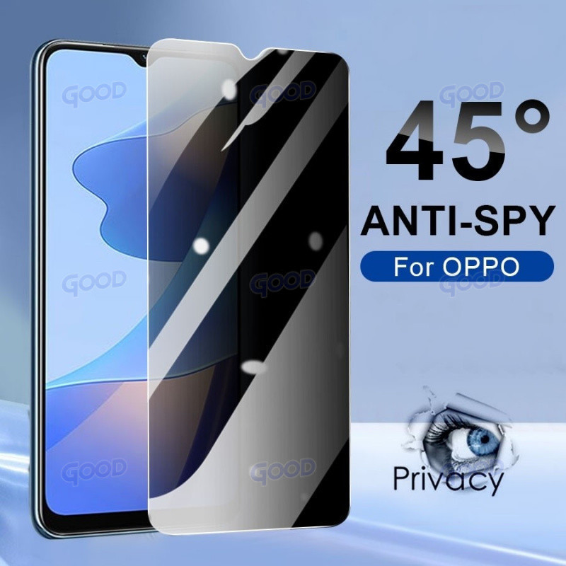 Anti-Spy กระจกนิรภัยเคสโทรศัพท์สําหรับ OPPO Reno 12F 11F 8Pro 8Z 7Z 6Z 5 4 A3X A2M A1X A60 A98 A96 A
