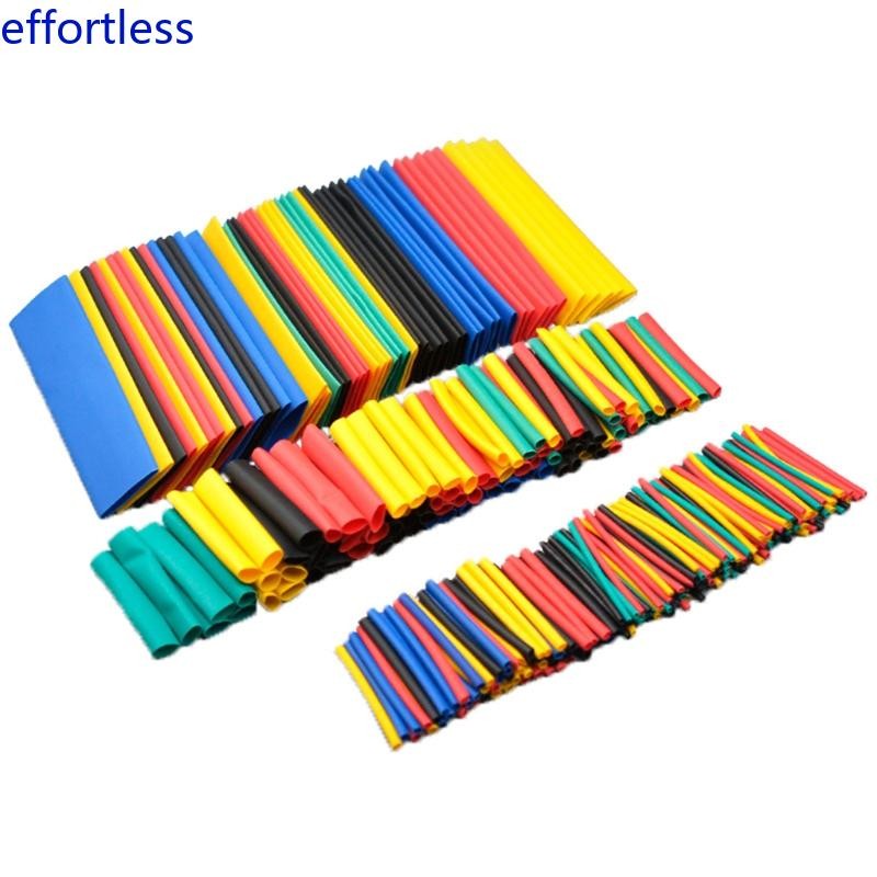 El 164 ชิ้นความร้อนหดหลอดฉนวนกันความร้อน Sleeving Electric Wire Wrap Assortment Kit